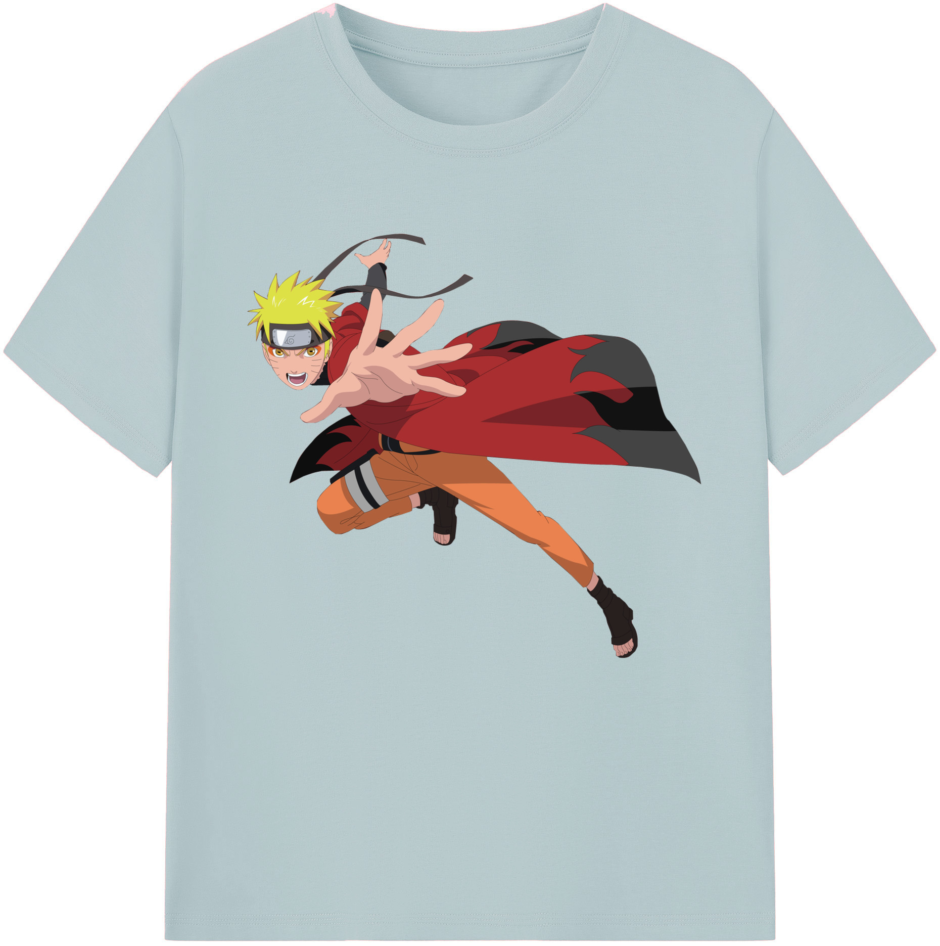 （画像用） NARUTO -ナルト- うずまき ナルト Uzumaki Naruto 綿100％半袖Tシャツ（フロントプリント）